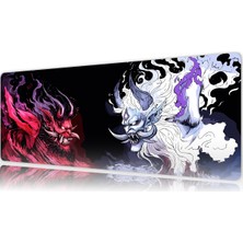 Urzuva The Clash Of Oni's First 70X30 3mm Kalınlık Premium Gaming Oyuncu Mousepad, Anti Slip Xxl Mouse Pad