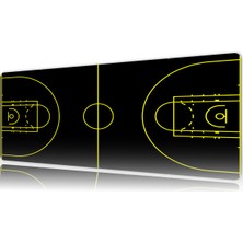 Urzuva  Basketbol Sahası  70X30 3mm Kalınlık Premium Gaming Oyuncu Mousepad, Xxl Mouse Pad