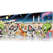 Urzuva Cosmic Cheers 70X30 3mm Kalınlık Premium Gaming Oyuncu Mousepad, Anti Slip Xxl Mouse Pad