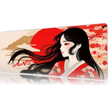 Urzuva Silence Crimson Sun 2 70X30 3mm Kalınlık Premium Gaming Oyuncu Mousepad, Xxl Mouse Pad