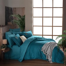 Sarev Ederlezi Tek Kişilik %100 Pamuk Flanel (Pazen) Nevresim Takımı Turkuaz