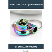 Letsii Havalı Oto Turbo Anahtarlık 9.5cm 3cm 3cm Araba Dekorasyon