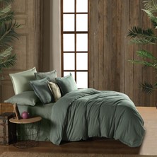 Sarev Luss Flanel Prime Collection Çift Kişilik Nevresim Takımı Yeşil