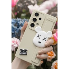 AS Mobile Samsung Galaxy A32 Uyumlu Bej Renk 3D Figürlü Darbe Emici Yumuşak Silikon Kapak