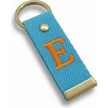 Tesbihname Çelik Tokalı - Öğrenciye Özel Askı Etiketi - Turkuaz - Dayanıklı Kumaş Üzerine Harf - Sembol Nakışlı