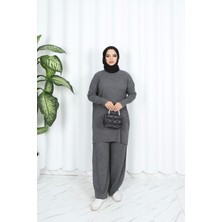 Nisum Moda Saç Örgülü Triko Takım