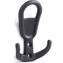 Badem10 Yunus Siyah Askı Askılık Duvar Vidalı Çanta Elbise Asma Portmanto Vestiyer Banyo Mutfak Askısı