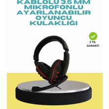 Zero Land Xmpdby Kırmızı Işıklı  Kulaklığı Kablolu Mikrofonlu Profesyonel