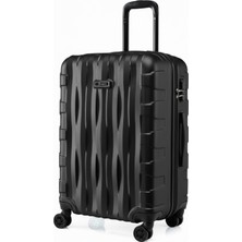 Louisiana Polo Orta Boy Valiz 4x2 Teker Siyah-Siyah 1167