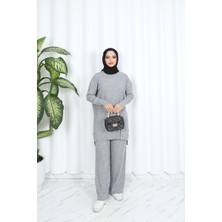 Nisum Moda Saç Örgülü Triko Takım