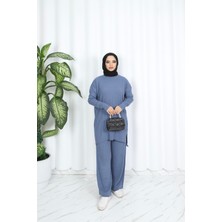 Nisum Moda Saç Örgülü Triko Takım