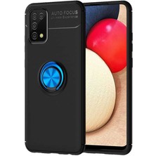 Galaxy A02S Kılıf Mbvo Ravel Silikon Kapak-Siyah-Mavi