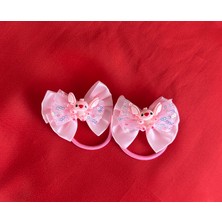 Stitch Kız Çocuk Için Pırıltılı  Ikili Lastik Toka
