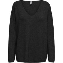 Only Onlibi Ls Rib Loose V-Neck cc Knt Kadın Kazak 15351121