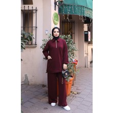 Nisum Moda Yarım Fermuarlı Cepli Modal Takım