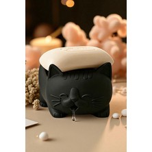 Tatlı Kedi Sabunluk Ağızdan Su Tahliyeli Plastik Banyo Aksesuarı, Dekoratif Sabunluk