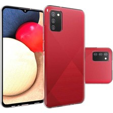 Galaxy A02S Kılıf Mbvo Süper Silikon Kapak-Renksiz