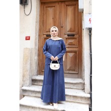 Nisum Moda Omuzdan Pileli Ipek Süet Elbise