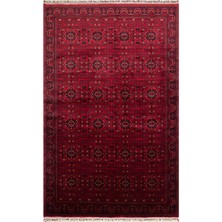 Kalesta Halı Historic 960 Red Afgan Desenli El Emeği ile Özel Tezgahlarda Üretilen Tencel Uşak Halısı