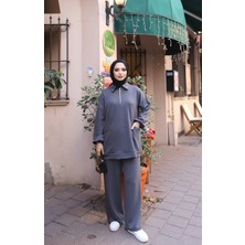 Nisum Moda Yarım Fermuarlı Cepli Modal Takım