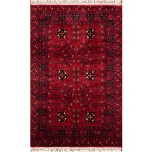 Kalesta Halı Historic 959 Red Afgan Desenli El Emeği ile Özel Tezgahlarda Üretilen Tencel Uşak Halısı