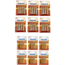 Philips Kalem ve Ince Pil - 48 Li Extra Çinko 2 Boy Pil 4x6=24 Adet