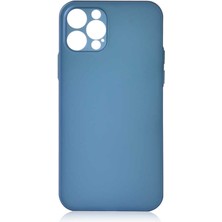 iPhone 12 Pro Max Uyumlu ​​​​mbvo Slims Kapak-Saks Mavi