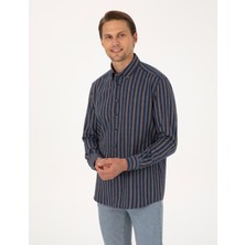 Pierre Cardin Erkek Lacivert Regular Fit Uzun Kollu Gömlek 50312384-VR033