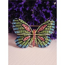 Punky Store Gökkuşağı Kanadı Kelebek Broş