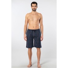 Cacharel Erkek Dokuma Bermuda Tek Alt 2241/LACIVERT 8