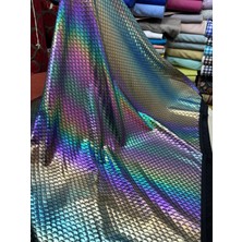 Mekik Manifatura Balık Sırtı Rengarenk Yaldızlı Kumaş