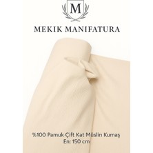 Mekik Manifatura %100 Pamuk Çift Kat Müslin Kumaş – En 150 cm – Dekoratif ve Giysi Kumaşı