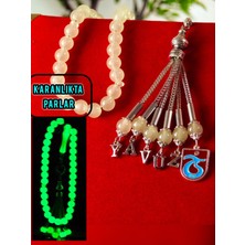 Takıda Gümüş Kedi Gözü Tesbih Kişiye Özel  Isimli   Gece Parlayan Model Hediyelik Tesbih  Küre Kesim