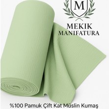Mekik Manifatura %100 Pamuk Çift Kat Müslin Kumaş – En 150 cm – Dekoratif ve Giysi Kumaşı