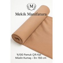 Mekik Manifatura %100 Pamuk Çift Kat Müslin Kumaş – En 150 cm – Dekoratif ve Giysi Kumaşı
