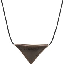 Tesbihname Siyah Ip Zincirli Isme Özel Yazılı Yeşil Gerçek Deriden El Yapımı Erkek Cevşen Kolye