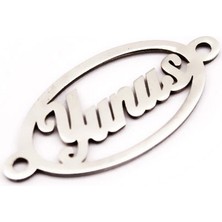 Tesbihname Isme Özel Yazılı 925 Ayar Gümüş Oval Püskül Ucu