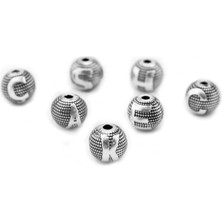 Tesbihname Isme Özel Küre Kesim 925 Ayar Gümüş Harf Tanesi