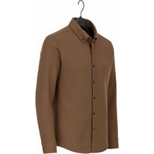 Classics Men Gewer Uzun Kol Slim Fit Içi Polarlı Erkek Gömlek - 7440
