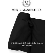 Mekik Manifatura Siyah Müslin Kumaş