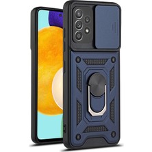 Teleplus Samsung Galaxy A72 Kılıf Magnetik Standlı Kamera Korumalı Slide Sürgülü Cover Kapak