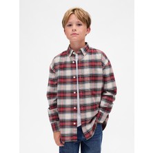 Gap Erkek Çocuk Kırmızı Relaxed Oxford Gömlek