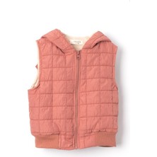 Kapüşonlu Su Itici Yelek - Gül Kurusu