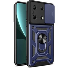 Teleplus Infinix Note 30 4g Kılıf Magnetik Standlı Kamera Korumalı Slide Sürgülü Cover Kapak
