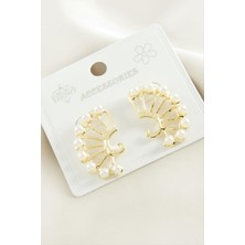 Bijuteri Net Oval Inci Metal Küpe