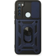 Teleplus Xiaomi Redmi Note 8 Kılıf Magnetik Standlı Kamera Korumalı Slide Sürgülü Cover Kapak