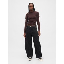 Gap Kadın Siyah High Rise Ultrasoft Horseshoe Jean Pantolon