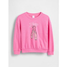 Gap Kız Bebek Pembe Gap Logo Kapüşonlu Sweatshirt