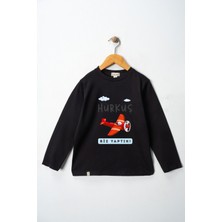 Dekim Moda Erkek Çocuk Uzun Kollu Bisiklet Yaka "hürkuş Biz Yaptık" Baskılı Tişört Mevsimlik Pamuklu