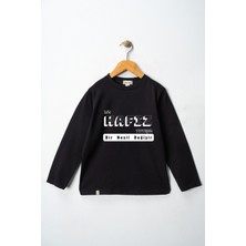 Dekim Moda Erkek Çocuk Uzun Kollu Bisiklet Yaka "bir Hafız Yetişir, Bir Nesil Değişir" Baskılı Tişört Mevsimlik Pamuklu